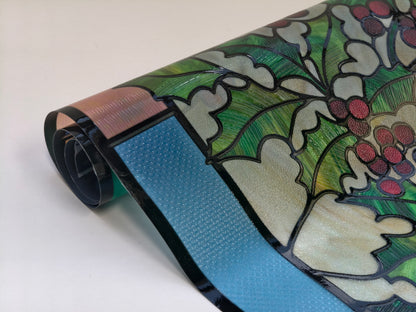 ADD.HERES Holly 3D Stained Glass Window Film Static Cling