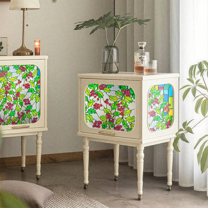 ADD.HERES Holly 3D Stained Glass Window Film Static Cling