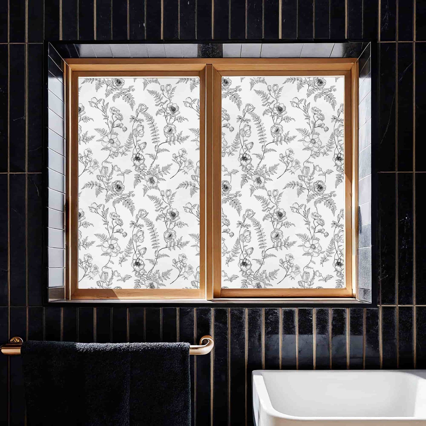 ADD.HERES White Night Creeping 3D Stained Glass Window Film Static Cling