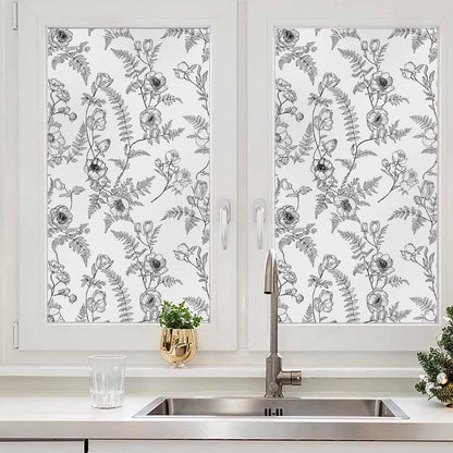 ADD.HERES White Night Creeping 3D Stained Glass Window Film Static Cling