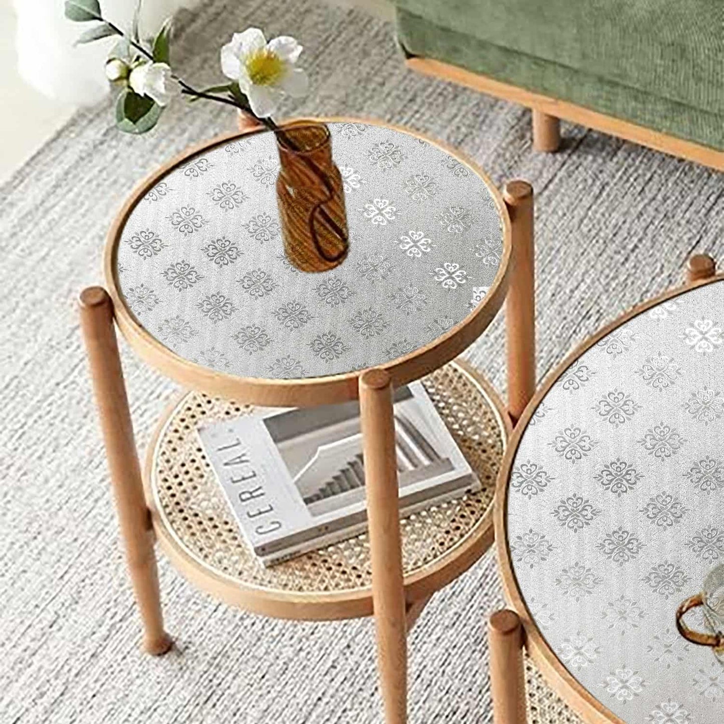 ADD.HERES Frost Blossom 3D Stained Glass Window Film Static Cling