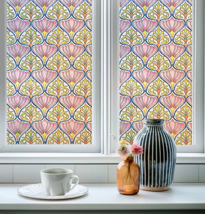 ADD.HERES Daisy 3D Stained Glass Window Film Static Cling