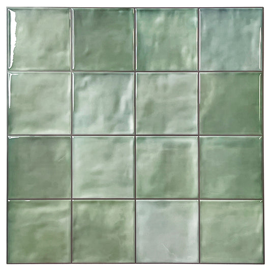 ADD.HERES Spring Moss Green Peel and Stick Backsplash Self-Adhesive 5 Sheets