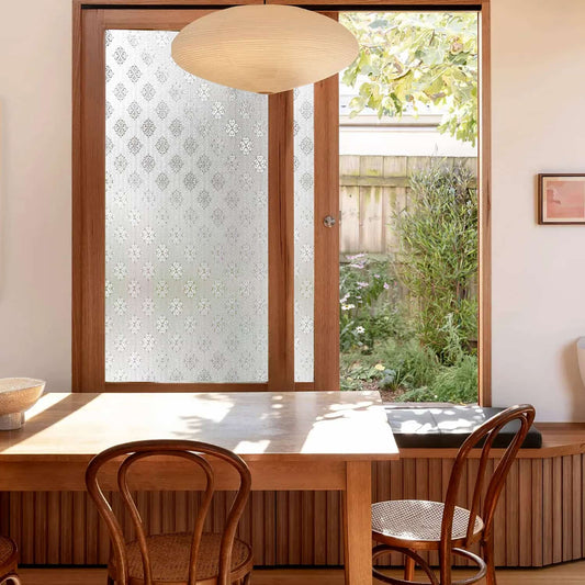 ADD.HERES Frost Blossom 3D Stained Glass Window Film Static Cling